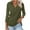 Army Green, variant on Womens Tops 3/4 Sleeve Shirts V-Neck Lapel Loose Casual Comfy Blouses Trendy Solid Classic T-shirts for Leggings Yellow M