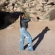 thumbnail image 2 of Ool6081 jeans sexys y de moda para mujer, jeans rotos, corte melancólico, bolsillo de cintura alta, piernas rectas y anchas, 2 of 5