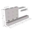 thumbnail image 5 of Wall Mounted Floating Modern Entertainment Center Fly E, Black, E3, 5 of 5