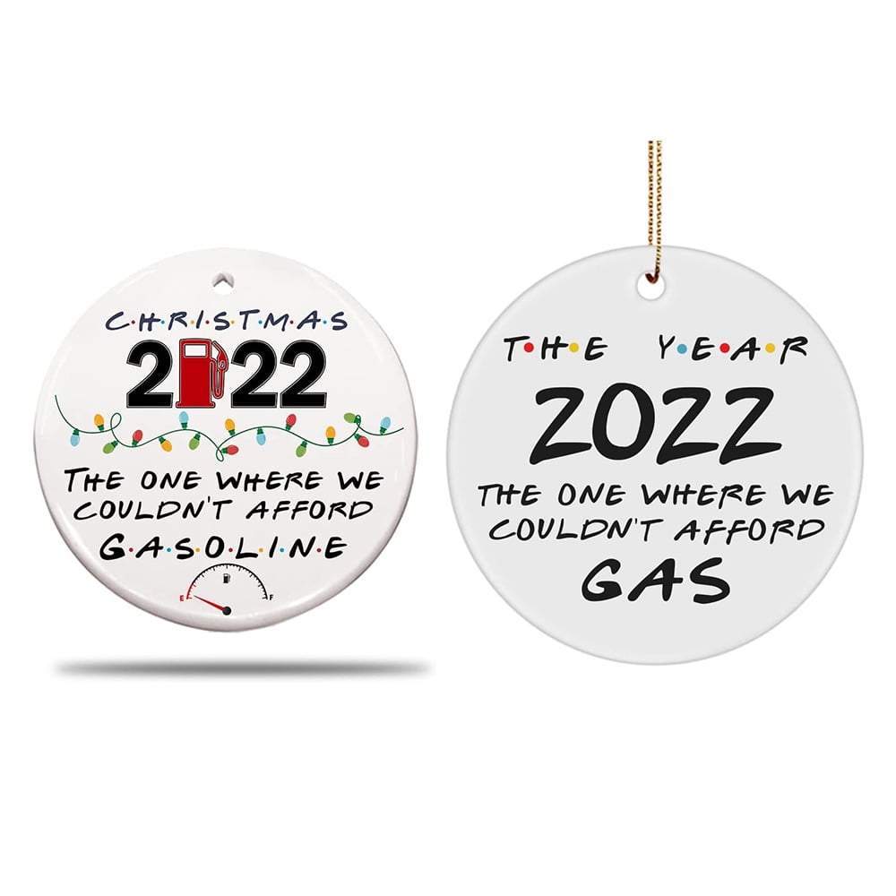 Dnzzs 2 Pack 2022 Christmas Ornament for Tree Xmas Hanging Decorations