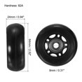 thumbnail image 2 of Uxcell 2.5" OD Inline Skate Wheels with Bearings 82A Skate Replacement, Black, 2 of 5