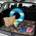 thumbnail image 2 of COEQINE Car Trunk Liner for Dogs All Season Rear Cargo Mat Car Boot Cover Heavy Duty Washable Pet Cargo Protector Fit for Sedans, SUVs & Trucks, Deer Camo Hunting Forest Gray, 2 of 7