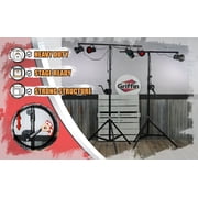 DJ Light Stands (2 Pack) Stage Lighting Truss System by Griffin Hand Crank Up Portable Speaker Tripod Platform Rig Adjustable Trussing Kit T Bar Mount for Can Lights Music Equipment Package