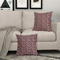 thumbnail image 5 of Burgundy Cream Dots Pillow Covers 18x18 Set of 2 Boho Design Polka Dot Throw Pillows Modern Trendy Print Outdoor Decorative Pillowcase Square Linen Cushion Cases Decor for Sofa Couch Bed, 5 of 5