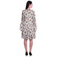 thumbnail image 4 of Moomaya Robe Longue à Manches Longues Imprimée Longueur Genou Robe d'Été Évasée et Fluide, 4 of 6