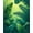 Green, Pattern 3, variant on ODIKA 4'x6' Machine Washable Non-Slip Area Rug, Tropical Monstera Leaf with Jungle Botanical Motifs High Traffic Rug, Green, 133958