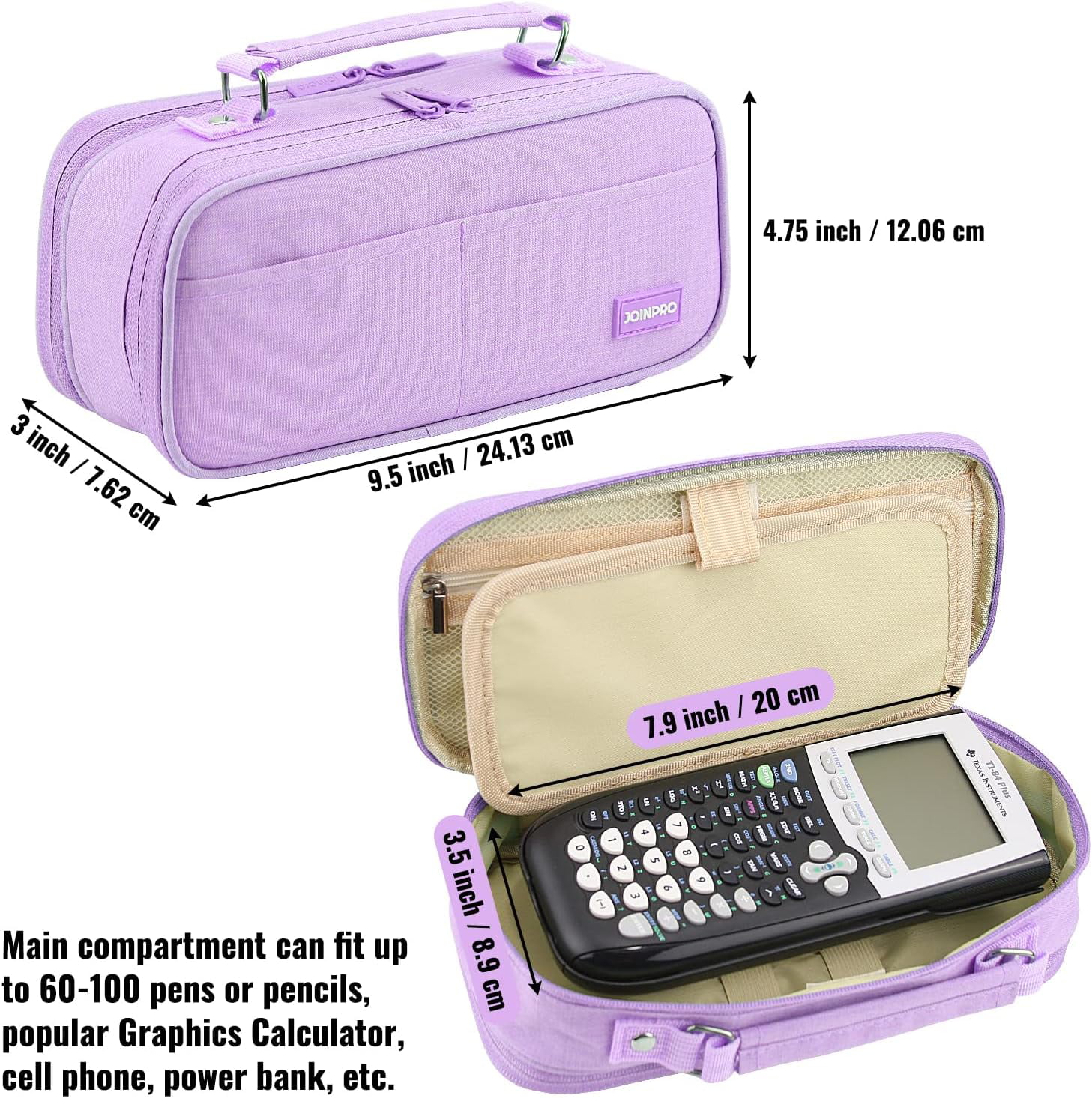 Szdkv Pencil Case, Large Capacity Pencil Case School Organizer; Double Zipper Storage Bag; Big Pencil Pouch Pink