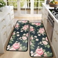 thumbnail image 4 of Kitchen Rugs Sets Of 2,Pioneer Flower Floral Print Pattern Anti Fatigue Kitchen Mat Rugs Non Slip Washable,Decorative Kitchen Floor Mats for Kitchen,Sink,Laundry,17"x47"+17"x47", 4 of 5