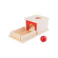 thumbnail image 4 of Kid Educational Toy Children Montessori Object Permanence Box Hammer Box Macaron Wooden Toys Coin Ball Textile Drum Drawer Box, 4 of 9