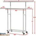 thumbnail image 2 of Standard Double Rod Garment Rack, Silver, 2 of 5