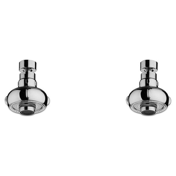 Cateissary Aireador de grifo de ducha, boquilla de filtro de ahorro de agua, grifo de autolimpieza antisalpicaduras, cabezal de Metal plateado de Cabeza de metal plateado 2Conjunto