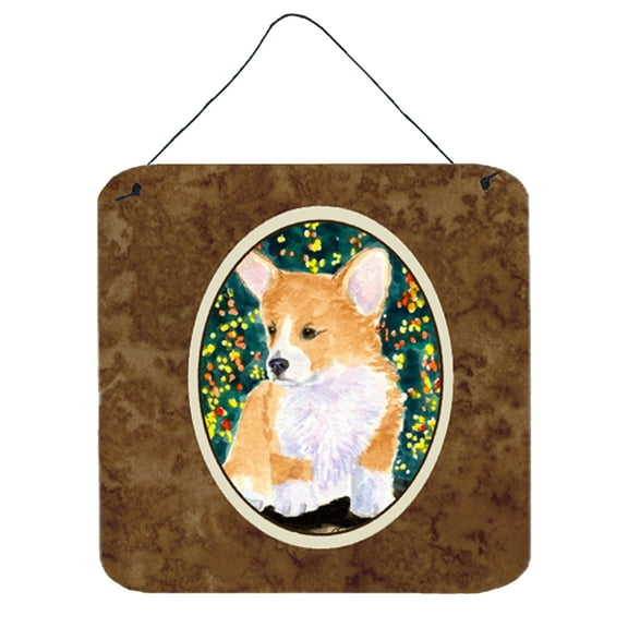 Carolines Treasures SS8967DS66 Corgi Aluminum Metal Wall or Door Hanging Prints, 6 x 6", Multicolor