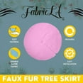 thumbnail image 2 of FabricLA Baby Pink Faux Fur Tree Skirt Cut - 40 Inches with Rounded Edges (No Backing) for Holiday Décor, 2 of 8
