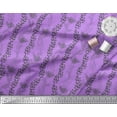 thumbnail image 2 of Soimoi Purple Cotton Duck Fabric Stencil Leaves Printed Fabric 1 Yard 42 Inch Wide, 2 of 3