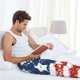 thumbnail image 5 of Fotbe USA Colors Stripes1 Pantalones de Pijama para Hombre, Pantalones de Dormir, Pantalones de Casa con Cintura Ajustable y Bolsillos-X-Large, 5 of 6