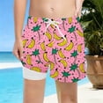 thumbnail image 2 of PRfgtbd Boys Summer Beach Shorts With Double Layer Mesh Swim Trunks Pocket Kids Cartton Print Swimwear Boy's Swim Trunks Bathing Suit 2-3 Years, 2 of 4