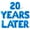 Blue, variant on Letter Balloons - 20 YEARS LATER 16" Inch Alphabet Letters Foil Mylar Balloon 20th Anniversary Party Banner (Red)