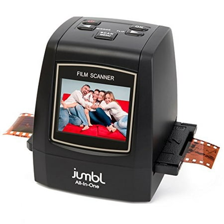 Jumbl 22MP All-in-1 Film & Slide Scanner w/Speed-Load Adapters for 35mm Negative & Slides, 110, 126, Super 8 (Best Slide And Negative Converter)