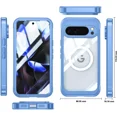 thumbnail image 5 of Magnetic Case for Google Pixel 10 Pro XL 6.8" Compatible MagSafe, 360 Degree Full Cover Built-in Screen Protector and Camera Protector,Full Body Phone Cover, 5 of 5