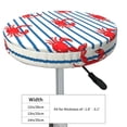 thumbnail image 4 of Balery Cute Red Crabs With Nautical Fundas de asiento para taburete de bar redondo de tela de terciopelo ajustables que protegen de arañazos y manchas para sillas de 14 a 17 pulgadas.-12 inch, 4 of 7