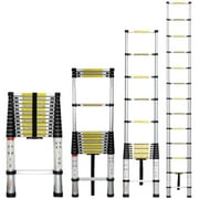 5m / 16.5FT Portable Aluminum Telescopic Ladder w/ 340lb Capacity Portable & Multi-Purpose Collapsible Ladder for Home & Professional Use | Wingomart