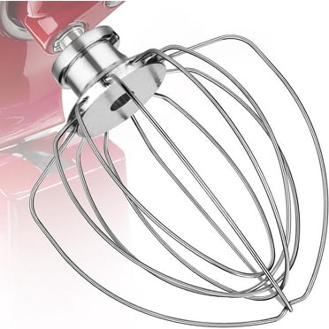 Perfect Replacement for K45WW 6-Wire Whisk Attachment for KitchenAid 4.5-5-Quart Tilt Head Stand Mixer, Durable Stainless Steel Mixer, Dishwasher Safe.