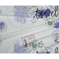 thumbnail image 4 of oneOone Polyester Lycra Lavender Blue Fabric Stamps & Direction Compass Travel Sewing Craft Projects Fabric Prints By Yard 56 Inch Wide, 4 of 4