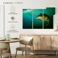thumbnail image 4 of Elephant Stock Peacock Bass Wall Art - Horizontal Multi Panel Canvas - Living Room Wall Decor - Animal Multi Panel - Teal And Yellow Decor - 23" x 14", 4 of 4