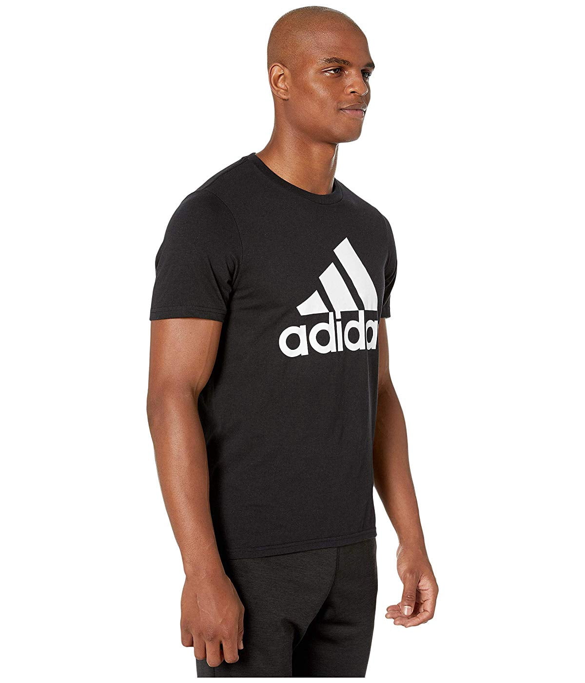 Adidas Men's Basic Bos Tee Sport Shirt T-Shirt Athletic Work Out (Black, S)