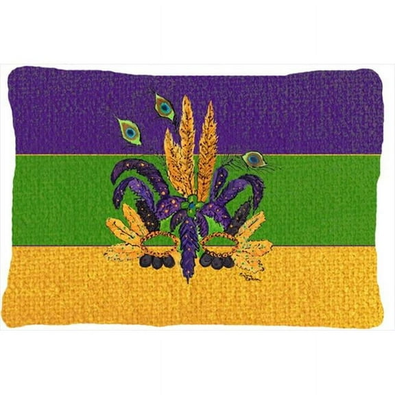 Mardi Gras Mask Indoor & Outdoor Fabric Decorative Pillow