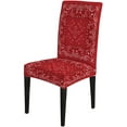 thumbnail image 5 of Red Paisley Bandana Chair Cover Chair Covers Set of 6 Stretch Removable Washable Slipcovers for Dining Room Hotel Kitchen, 5 of 5