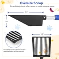 thumbnail image 3 of Extendable Metal Cat Litter Scoop with Long Adjustable Handle 21 to 39.5 Inches, Heavy Duty Sifting Shovel for Litter Box, No Bend Design for Cats Chickens Small Pets, Ergonomic Non Slip Grip, Black, 3 of 6