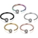 thumbnail image 1 of 5-12Pcs 20G Stainless Steel Nose Ring Hoop CZ Body Ear Piercing 5 Mixed Colors, 1 of 4