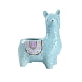 thumbnail image 2 of Maceta de Alpacas de Cerámica con Agujero de Drenaje, Pequeño Recipiente Decorativo para Plantas para Escritorio y Decoración del Hogar, Blanco, Azul, Rojo, 2 of 6
