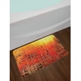 thumbnail image 2 of Burnt Orange Bath Mat, Modern Mosaic Art Texture with Small Frames and Lines Fall Illustration, Non-Slip Plush Mat Bathroom Kitchen Laundry Room Decor, 29.5 X 17.5 Inches, Orange Yellow, Ambesonne, 2 of 2