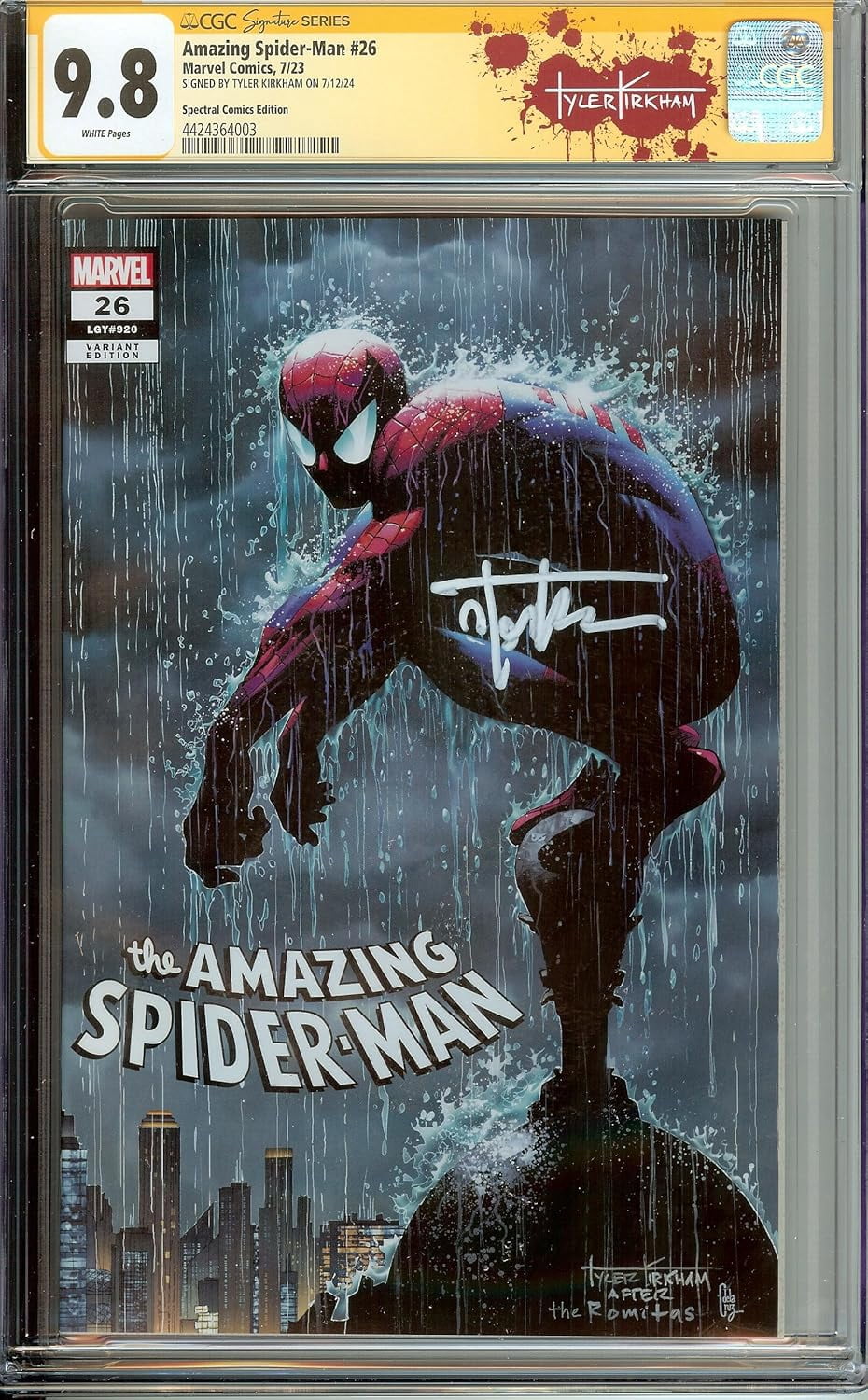 *SIGNED* Amazing Spider-Man #26 CGC 9.8 Tyler Kirkham Custom Label