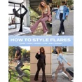 thumbnail image 5 of Palazzo Flare Legging for Women - High Waisted Wide Leg Yoga Pants, Soft Lounge Pants for Summer Vacation, 5 of 6
