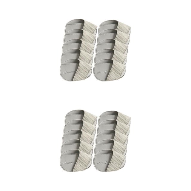 Destyer Golf Head Covers PU Portable Protector Travel Golf Athlete for Training Gray Large 10 Pcs 2Set