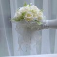 thumbnail image 4 of Wedding Bouquet Silk Flower With Pearls Detail Life Like Bride Bouquet for Wedding Ceremony Special Occasion Essential White, 4 of 4