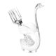 thumbnail image 2 of Soporte para cucharas de café Sincero Soporte de aleación en forma de cisne blanco pulido de espejo, 2 of 10