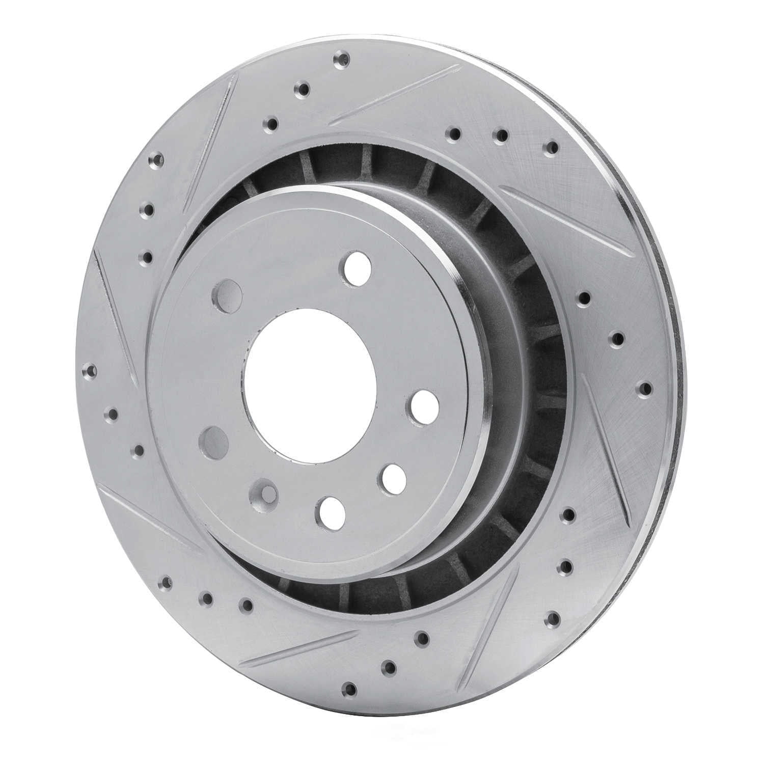 Dynamic Friction Company 631-65014L DFC Brake Rotor - Drilled And Slotted - Silver