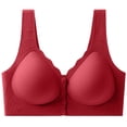 thumbnail image 4 of Womens Sports Bras Plus Size Thin Front Open Breast Reducing Bra Wireless Bras, 4 of 9