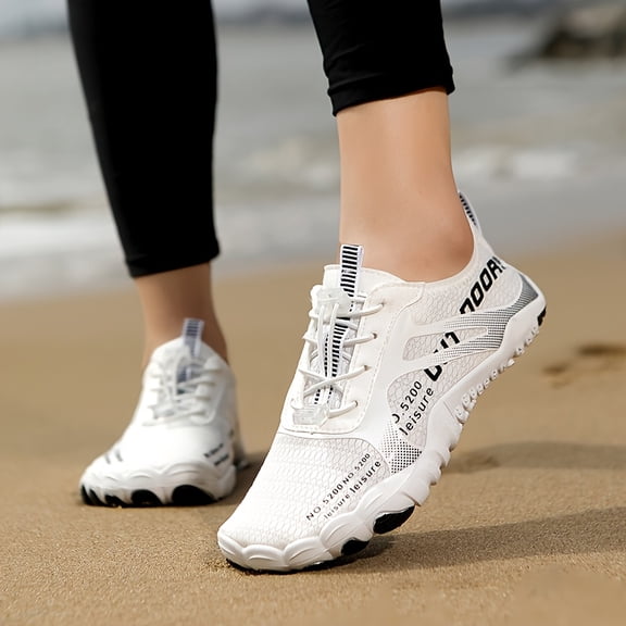 Men's Quick Dry Water Shoes Lightweight Barefoot Beach Sneakers with Non-Slip Sole for Hiking Swimming Fishing Surfing Outdoor Creek and Fitness Activities