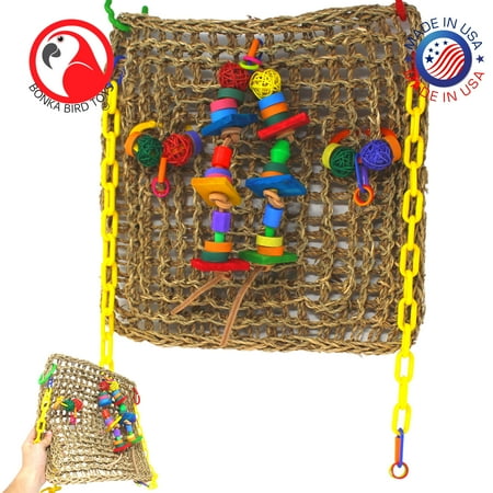 Bonka Bird Toys 3539 Foraging Wall Medium Bird Toy African Grey Amazon Conure