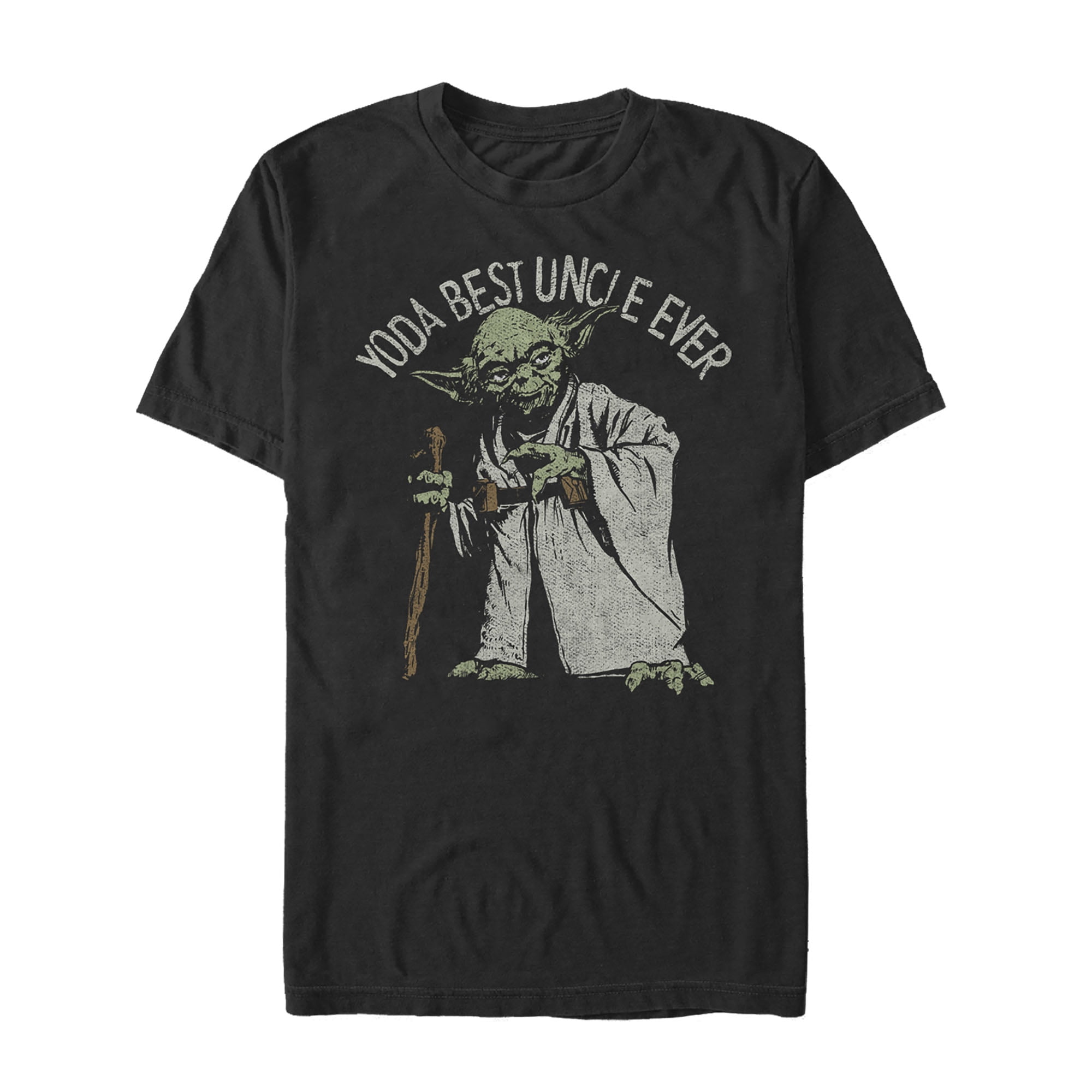 Men's Star Wars Yoda Best Uncle Ever Graphic Tee Black Small