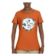 thumbnail image 2 of Wild Bobby, Mermaid Vibes Colorful Swimming Mermaids, Streetwear, Womens Graphic Tees, Orange, X-Large, 2 of 3