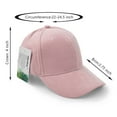 thumbnail image 3 of Suede Baseball Cap, Unisex Faux Suede Leather Classic Adjustable Plain Hat Baseball Cap Pink, 3 of 6