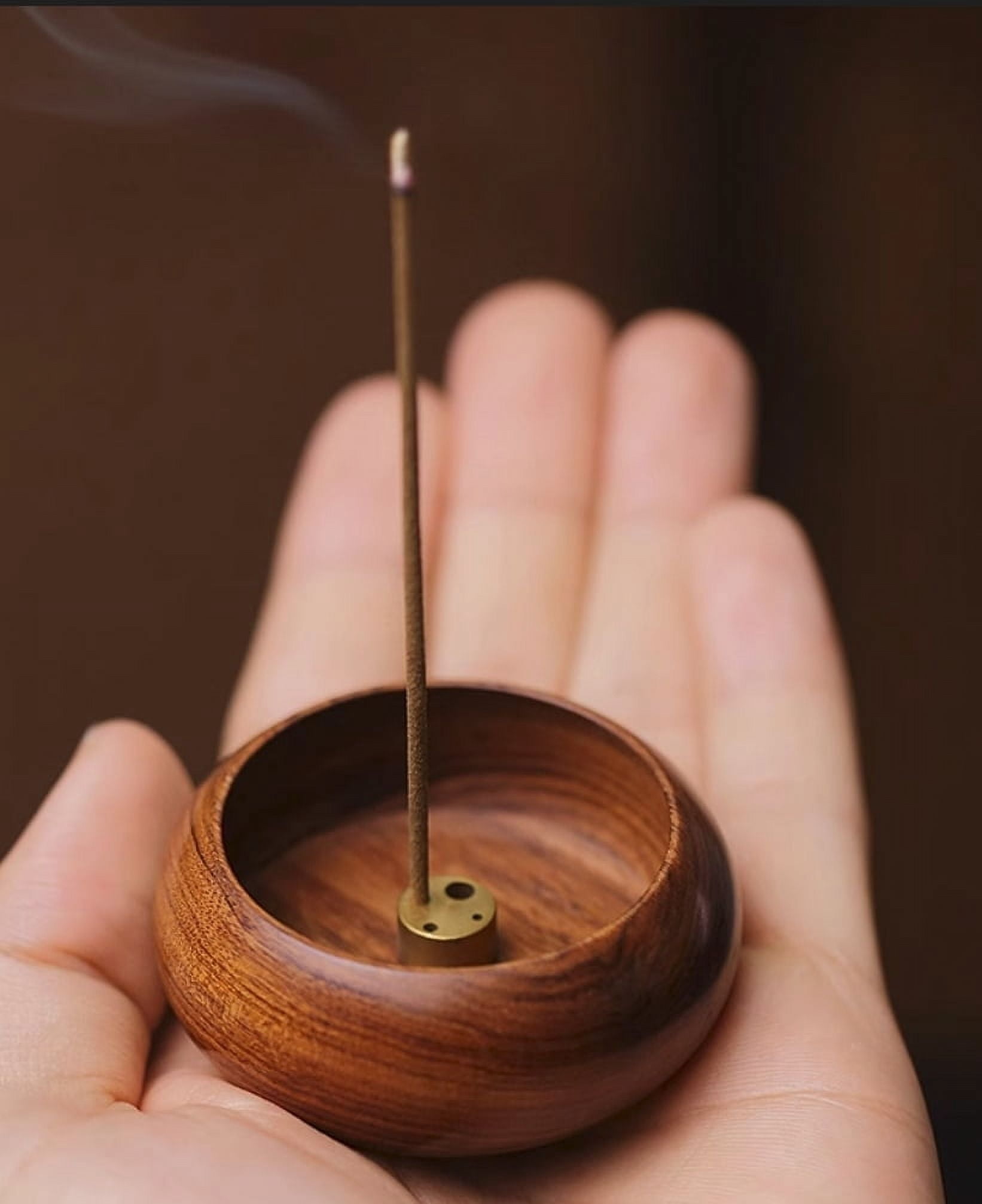 Red & Black Sandalwood Mini Incense Holder