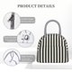 thumbnail image 4 of Balery Black And White Thick Stripes Bolsa de Almuerzo para Mujeres, Caja de Almuerzo, Bolsa de Almuerzo Pequeña Impermeable, Tote de Almuerzo Reutilizable con Gran Capacidad, 4 of 6