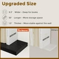 thumbnail image 6 of 55 Inch Black Floating Shelves, 9.3 Inch Deep Wall Mounted Floating Shelf, 55 x 9.3 Large Storage Wall Shelf for Living Room, Floating TV Stand, Farmhouse Rustic 55" Long Fireplace Mantel, 6 of 15